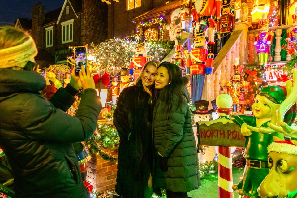 From Manhattan: 4-Hour Dyker Heights Holiday Lights Bus Tour - Dyker Heights walking hour: close views, narrow streets, real holiday scale