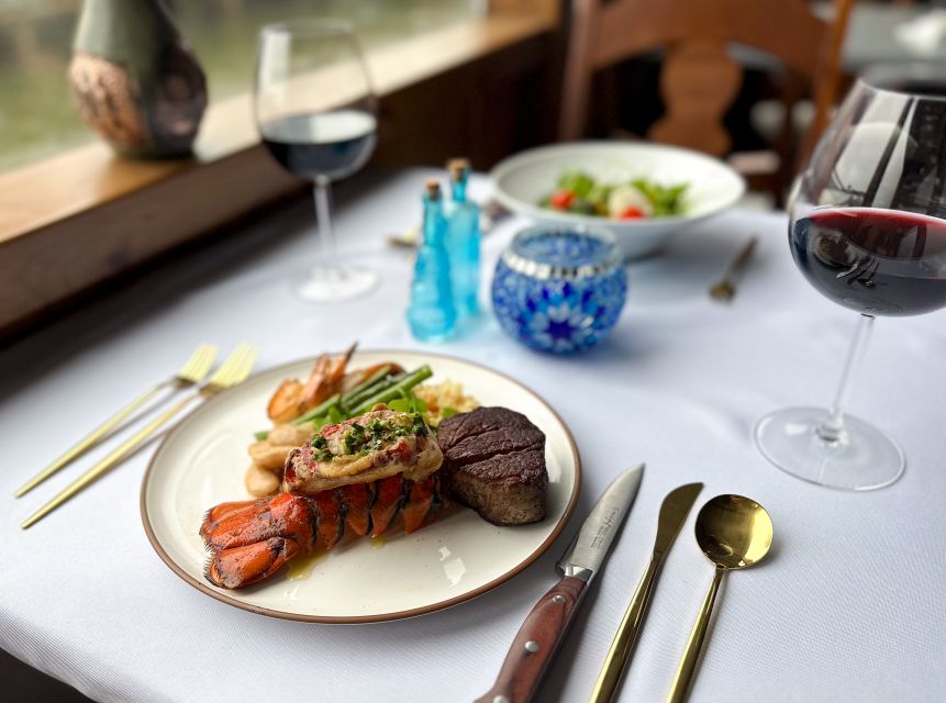 New York City: Gourmet Dinner Cruise with Live Music - Dinner setup: charcuterie, private table, and the multi-course plate